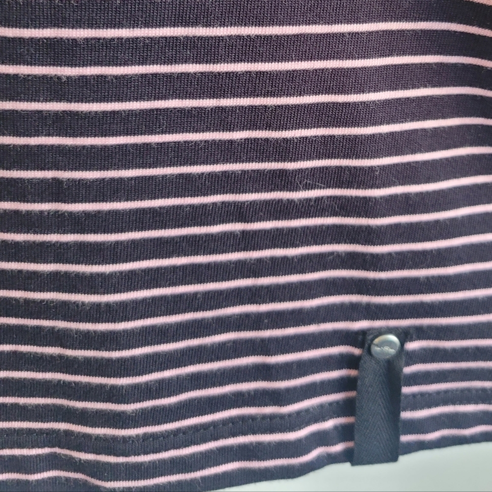 Lauren Ralph Lauren Black and Pink Striped Long Sleeve Shirt  Size 1x - Picture 7 of 8